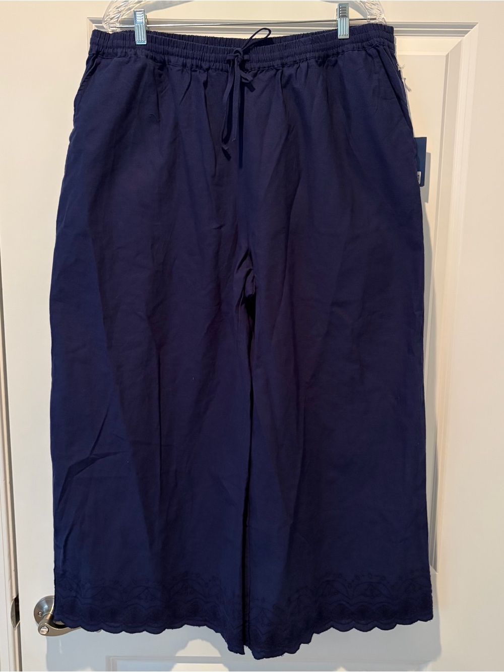 Roller Rabbit X Target Navy Scalloped Wide-Leg Pants